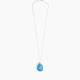 Dinosaur Designs Medium River Rock Pendant in Sky Colour resin with 925 Sterling Silver Material.