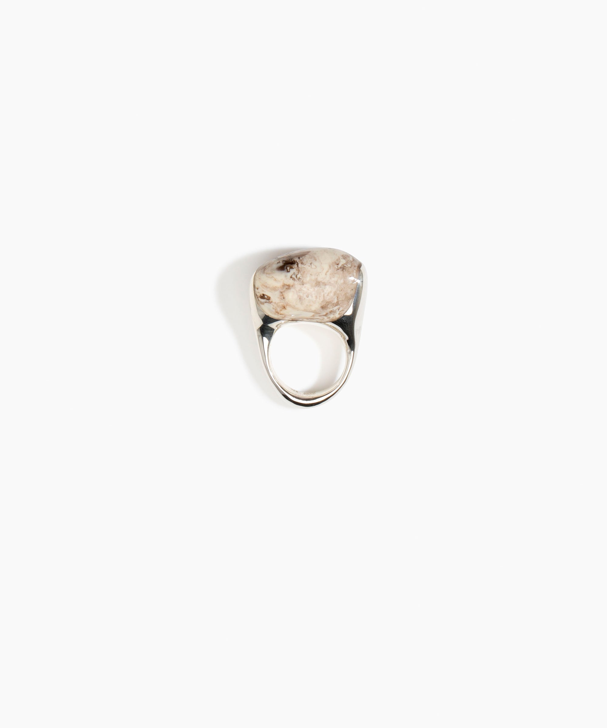 Dinosaur Designs RGPLNPEBDUO Pebble Duo Ring CAPPUCCINO