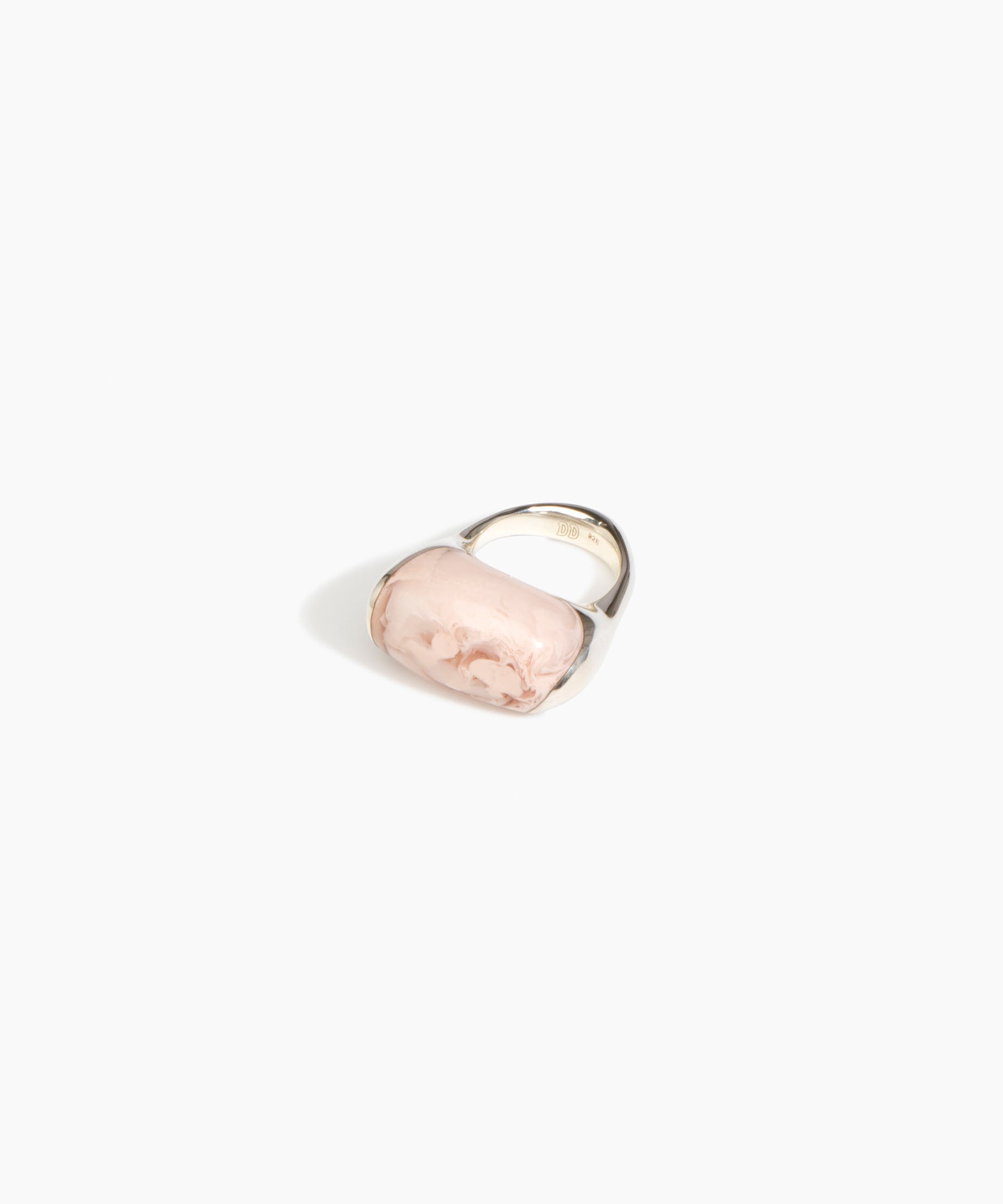 Dinosaur Designs RGPLNPEBDUO Pebble Duo Ring ROSE SWIRL..