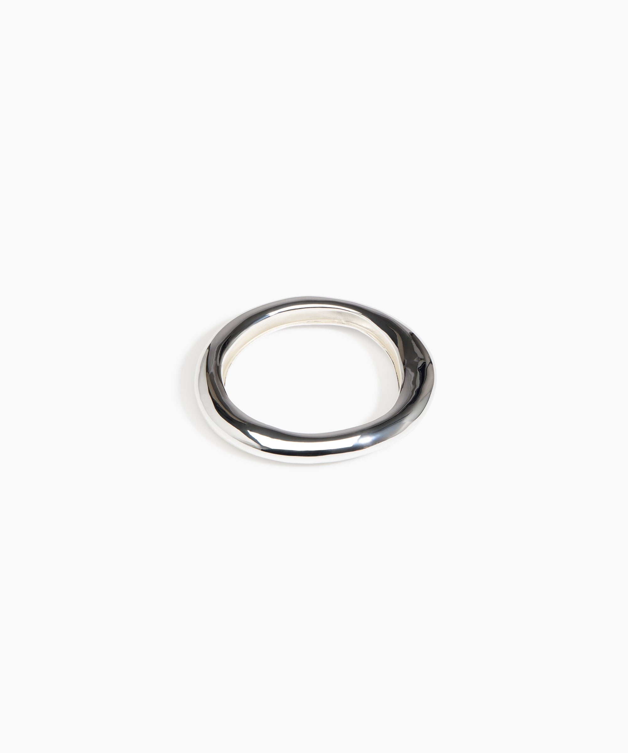 Dinosaur Designs Drift Wishbone Bangle in Silver-Plated Brass Material resin with Wide Fit..