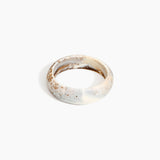 Dinosaur Designs Medium Organic Oval Bangle in Cappuccino Colour resin with Wide Fit..