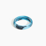 Dinosaur Designs Medium Organic Oval Bangle in Water Colour resin with Wide Fit..