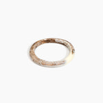 Dinosaur Designs Small Organic Oval Bangle in Cappuccino color resin with Wide Fit
