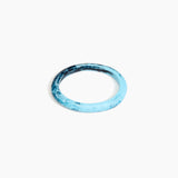 Dinosaur Designs Small Organic Oval Bangle in Water color resin with Wide Fit