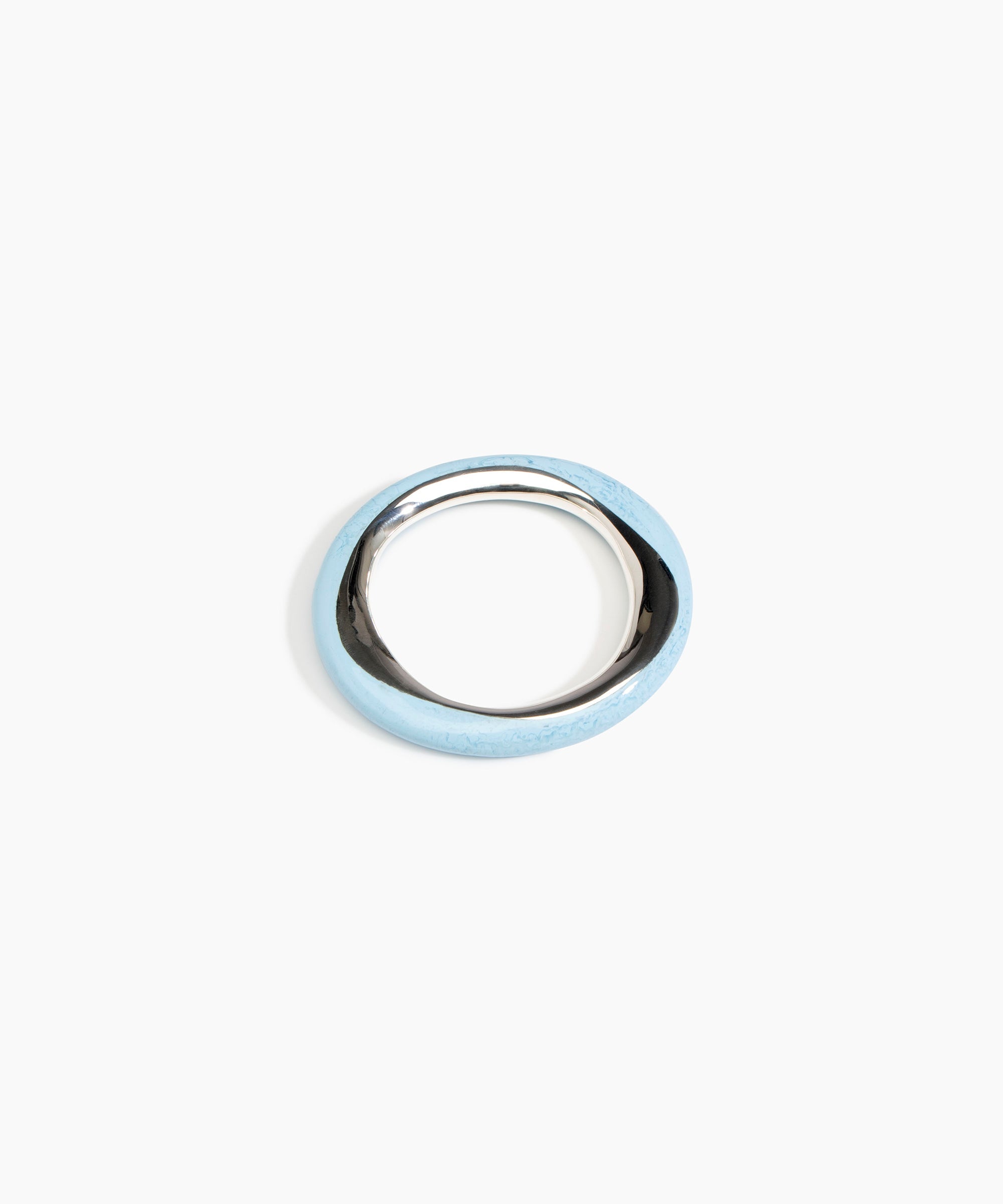 Dinosaur Designs SBRCKDUOWBN Rock Duo Wishbone Bangle SILVER POOL.