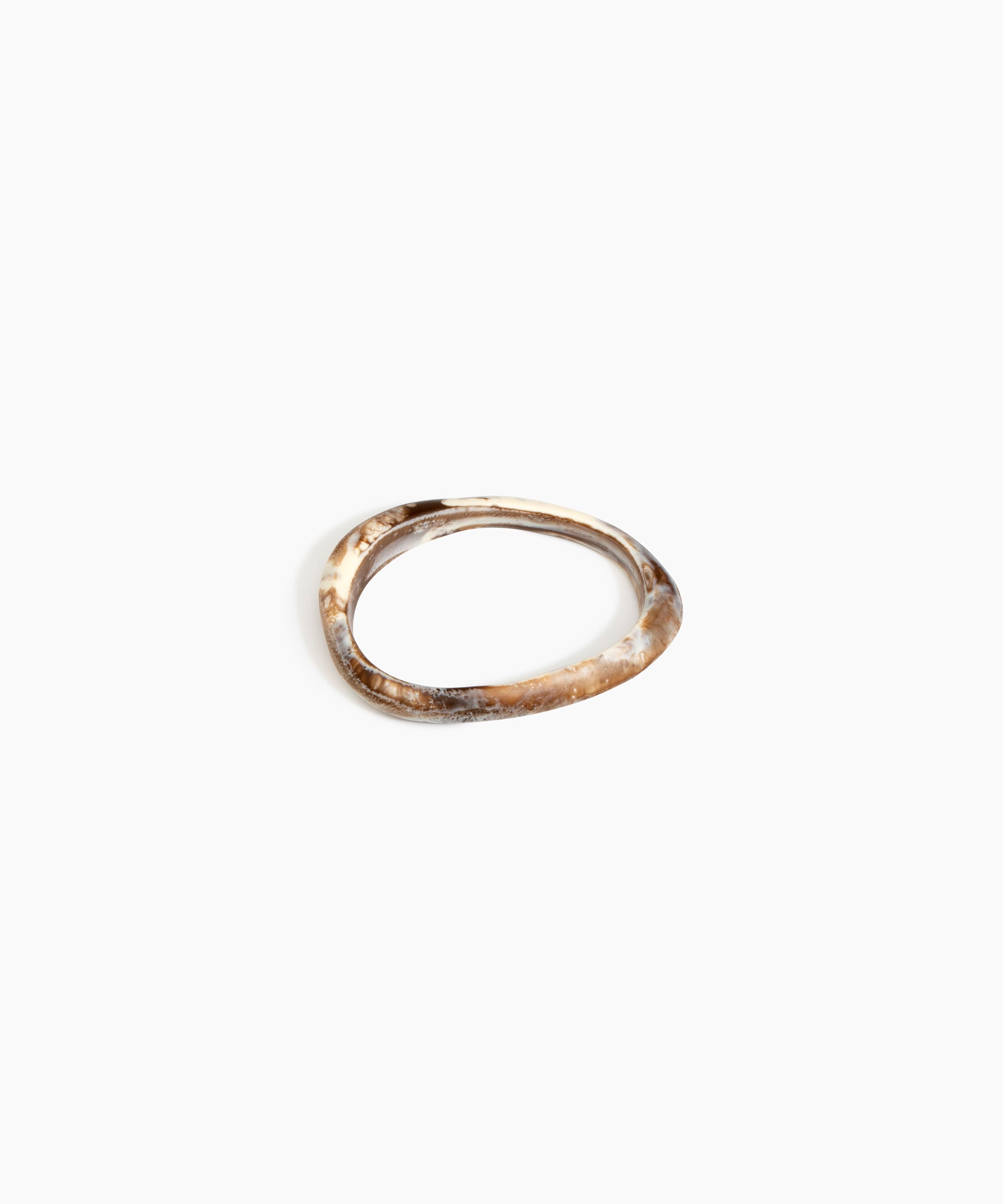 Dinosaur Designs SBRCKWBN Rock Wishbone Bangle CAPPUCCINO..
