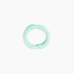 Dinosaur Designs Double Sprout Bangle in Mint — handcrafted marbled mint blue resin bangle with organic bulbous shape