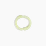 Dinosaur Designs Double Sprout Bangle in Pistachio — handcrafted marbled pastel green resin bangle with organic bulbous shape