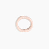 Dinosaur Designs Double Sprout Bangle in Rose Swirl — handcrafted marbled dusty pink resin bangle with organic bulbous shape