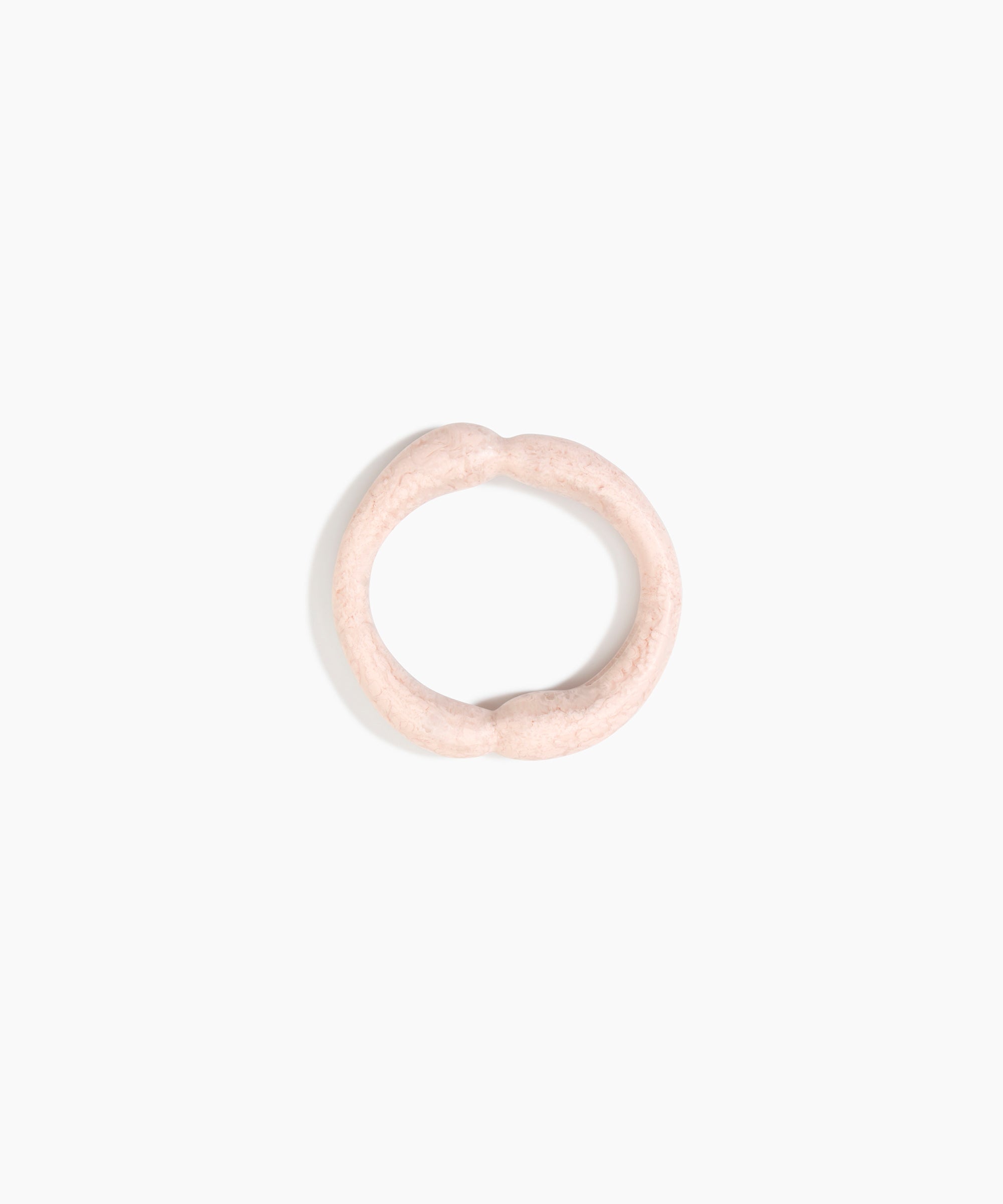 Dinosaur Designs Double Sprout Bangle in Rose Swirl — handcrafted marbled dusty pink resin bangle with organic bulbous shape
