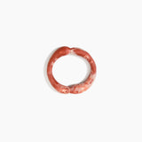 Dinosaur Designs Double Sprout Bangle in Rust — handcrafted marbled brown-red and cream resin bangle with organic bulbous shape