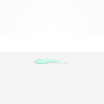 Dinosaur Designs Large Shell Spoon in Mint — handcrafted marbled mint blue resin spoon with slender tapered handle