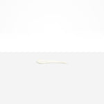 Dinosaur Designs Medium Shell Spoon in Chalk Swirl — handcrafted marbled off-white resin spoon with slender tapered handle