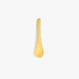 Dinosaur Designs Medium Shell Spoon in Pollen — handcrafted marbled yellow resin spoon with slender tapered handle