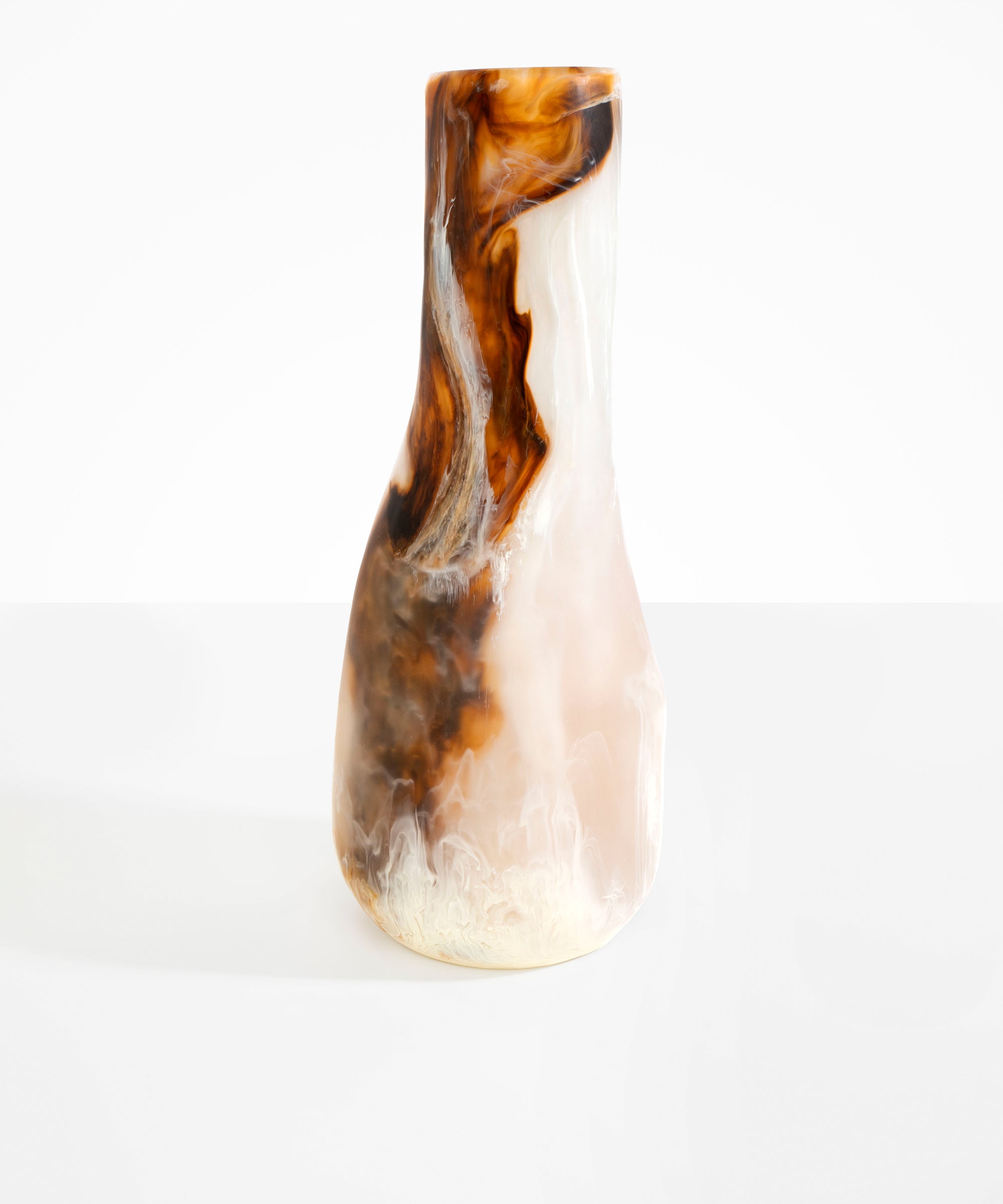 Dinosaur Designs Tall Studio Vase in Light Horn Colour resin.