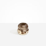 Dinosaur Designs Medium Beehive Vase in Cappuccino — handcrafted marbled brown and cream resin vase with stacked bubble silhouette and wide opening...
