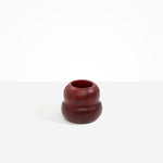 Dinosaur Designs Medium Beehive Vase in Crimson — handcrafted marbled scarlet red resin vase with stacked bubble silhouette and wide opening..