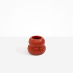 Dinosaur Designs Medium Beehive Vase in Lava — handcrafted marbled terracotta red resin vase with stacked bubble silhouette and wide opening..