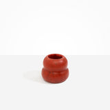 Dinosaur Designs Medium Beehive Vase in Lava — handcrafted marbled terracotta red resin vase with stacked bubble silhouette and wide opening...