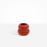 Dinosaur Designs Medium Beehive Vase in Lava — handcrafted marbled terracotta red resin vase with stacked bubble silhouette and wide opening..