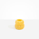 Dinosaur Designs Medium Beehive Vase in Pollen — handcrafted marbled yellow and clear resin vase with stacked bubble silhouette and wide opening...
