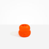 Dinosaur Designs Medium Beehive Vase in Tangerine — handcrafted marbled orange and clear resin vase with stacked bubble silhouette and wide opening...