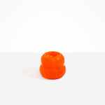 Dinosaur Designs Medium Beehive Vase in Tangerine — handcrafted marbled orange and clear resin vase with stacked bubble silhouette and wide opening..