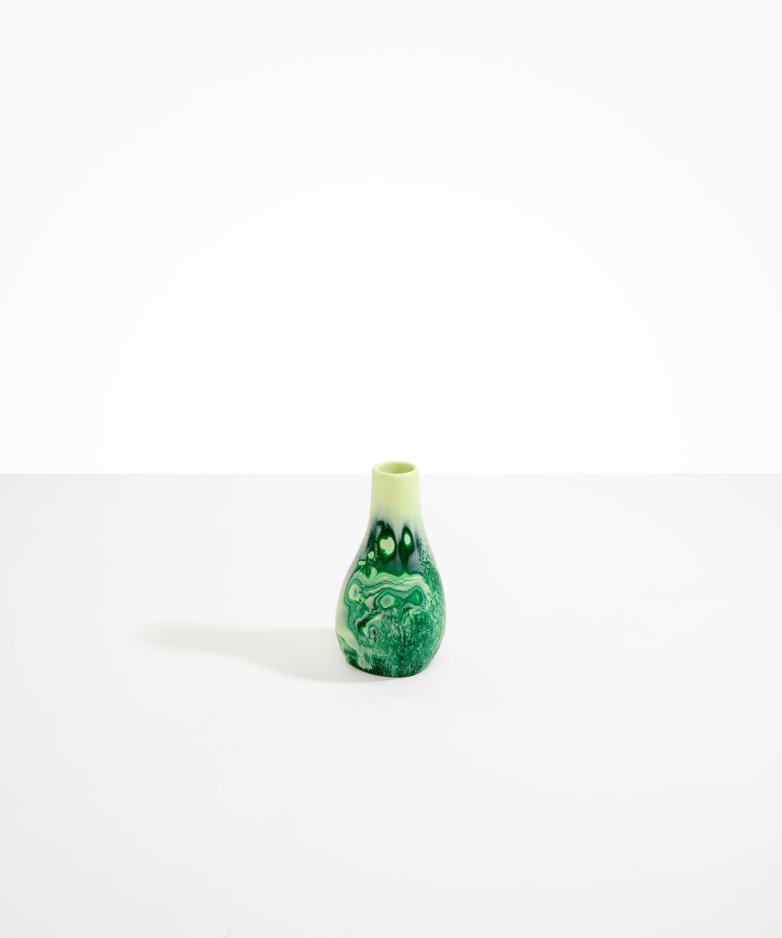 Dinosaur Designs Medium Liquid Vase in Grass Colour resin..