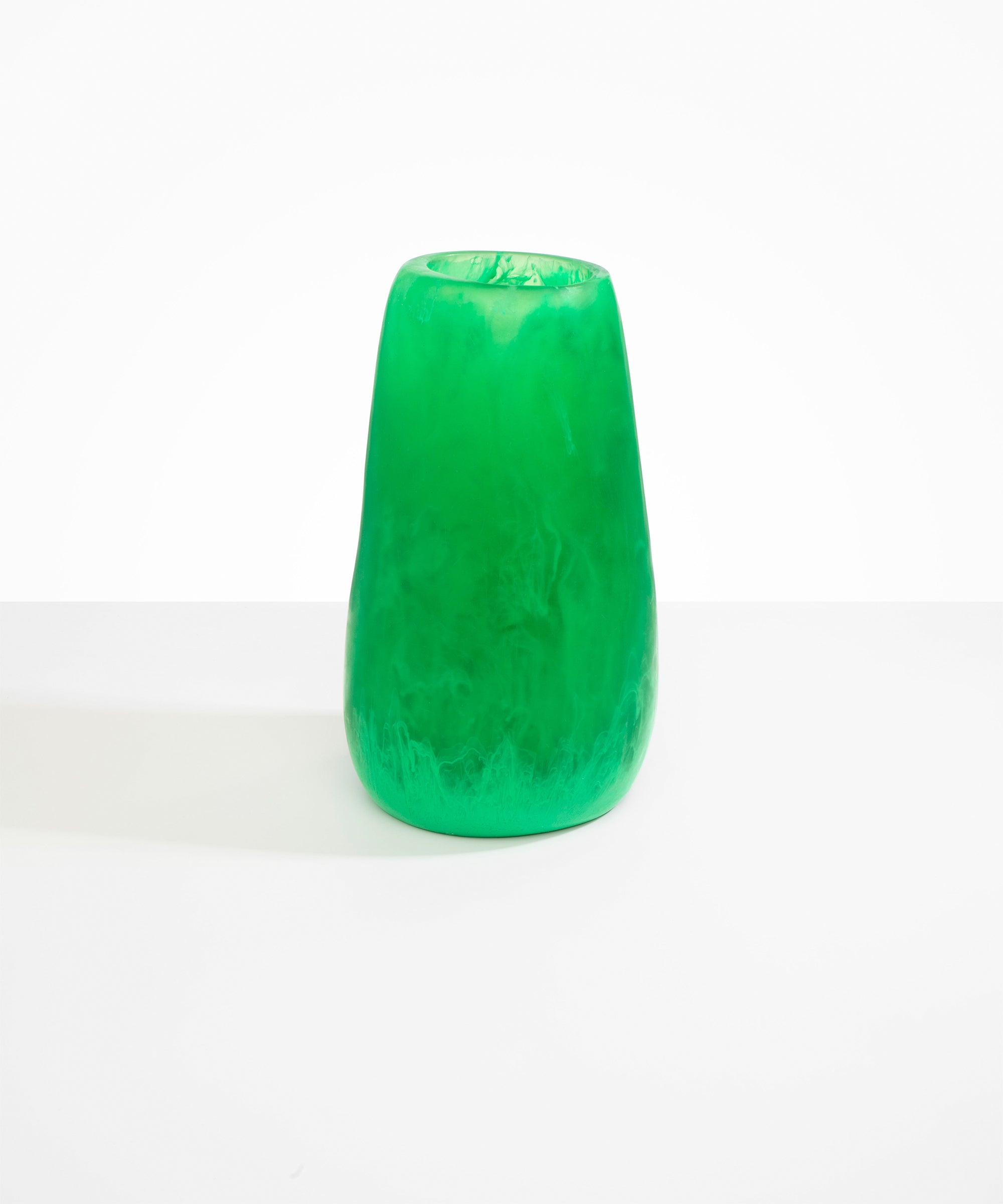 Dinosaur Designs Grand Pebble Vase in Leaf Colour resin.
