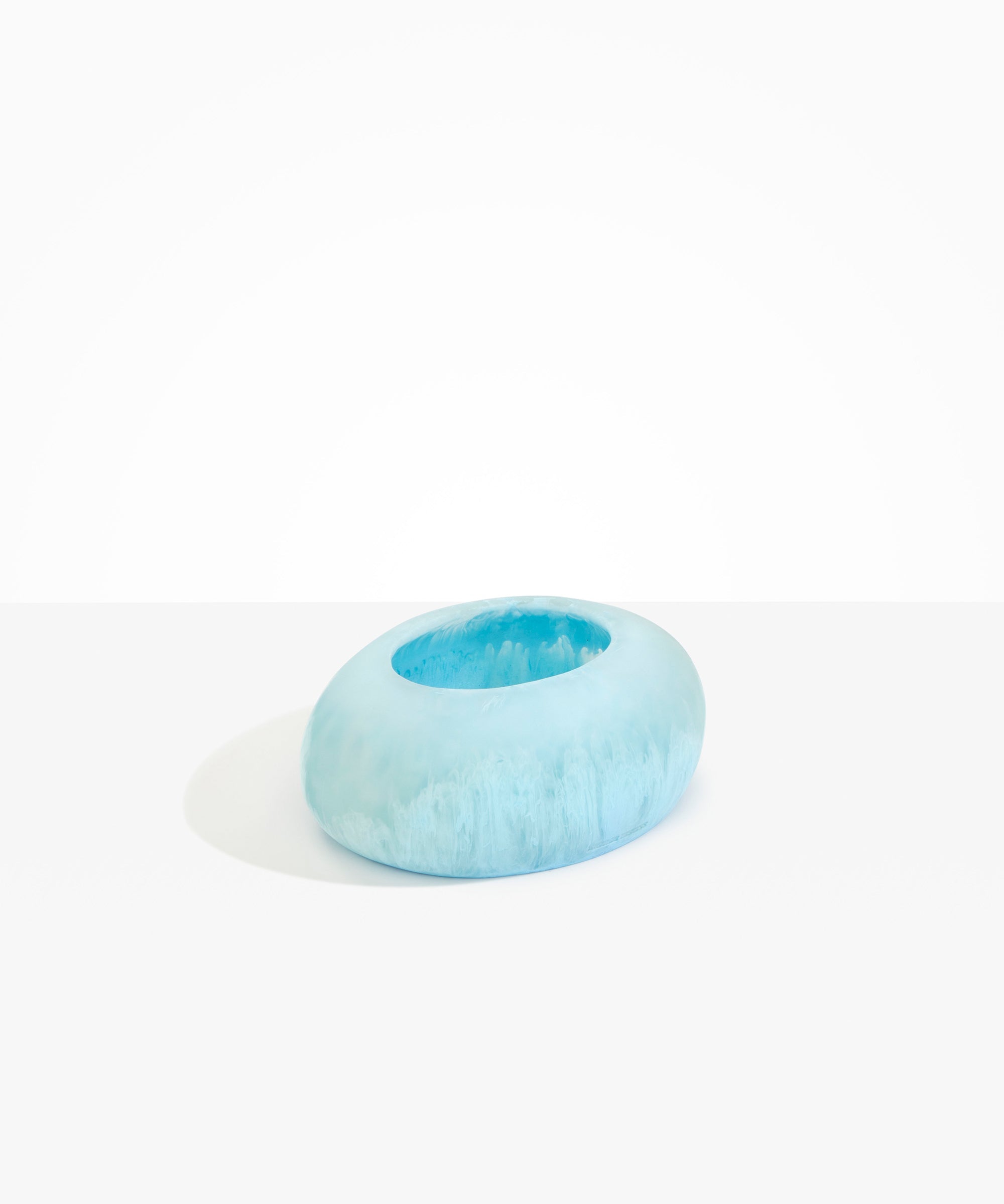 Dinosaur Designs VASRCKFLT flat rock vase POOL .