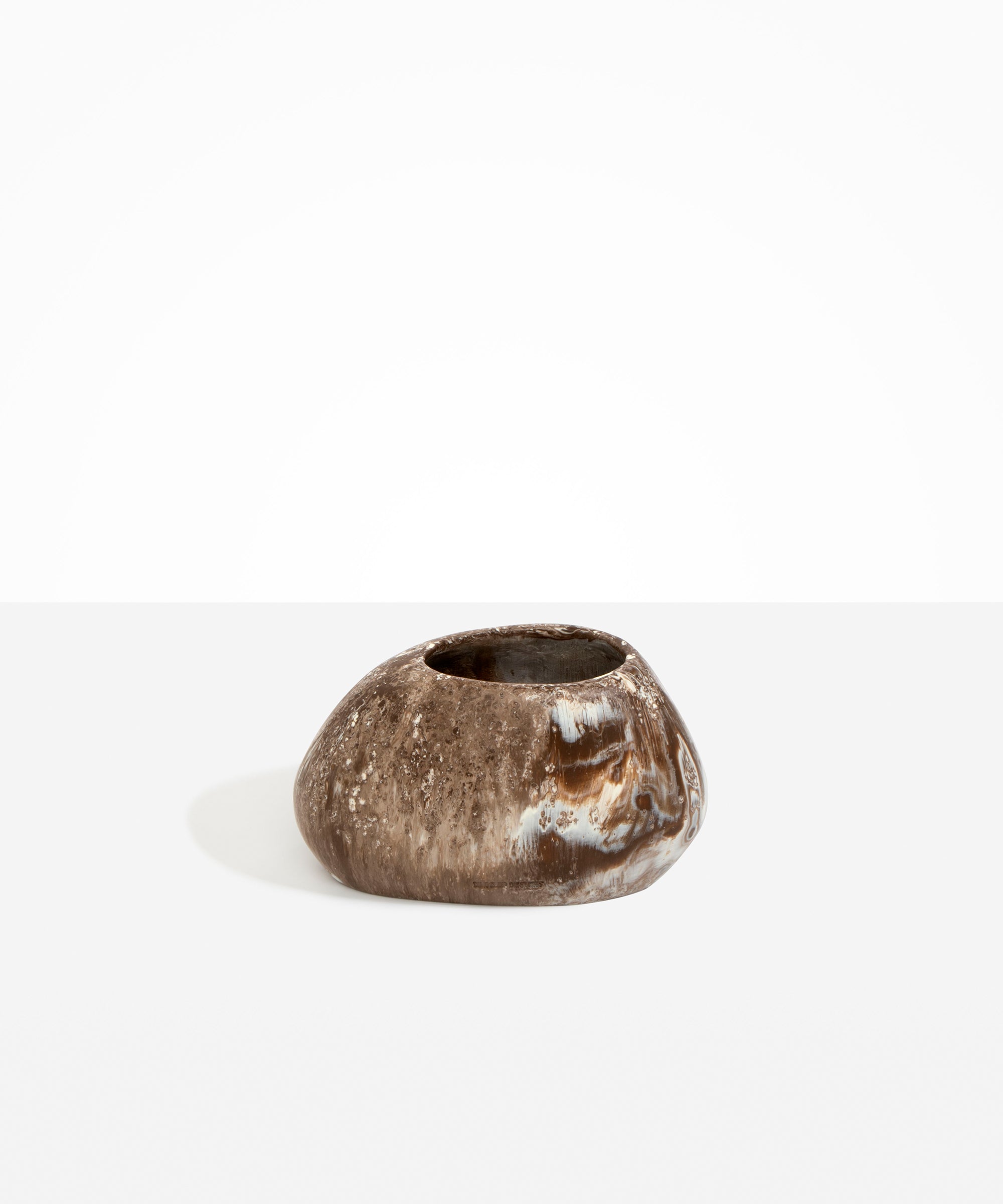 Dinosaur Designs VASRCKOVL Oval Rock Vase CAPPUCCINO.