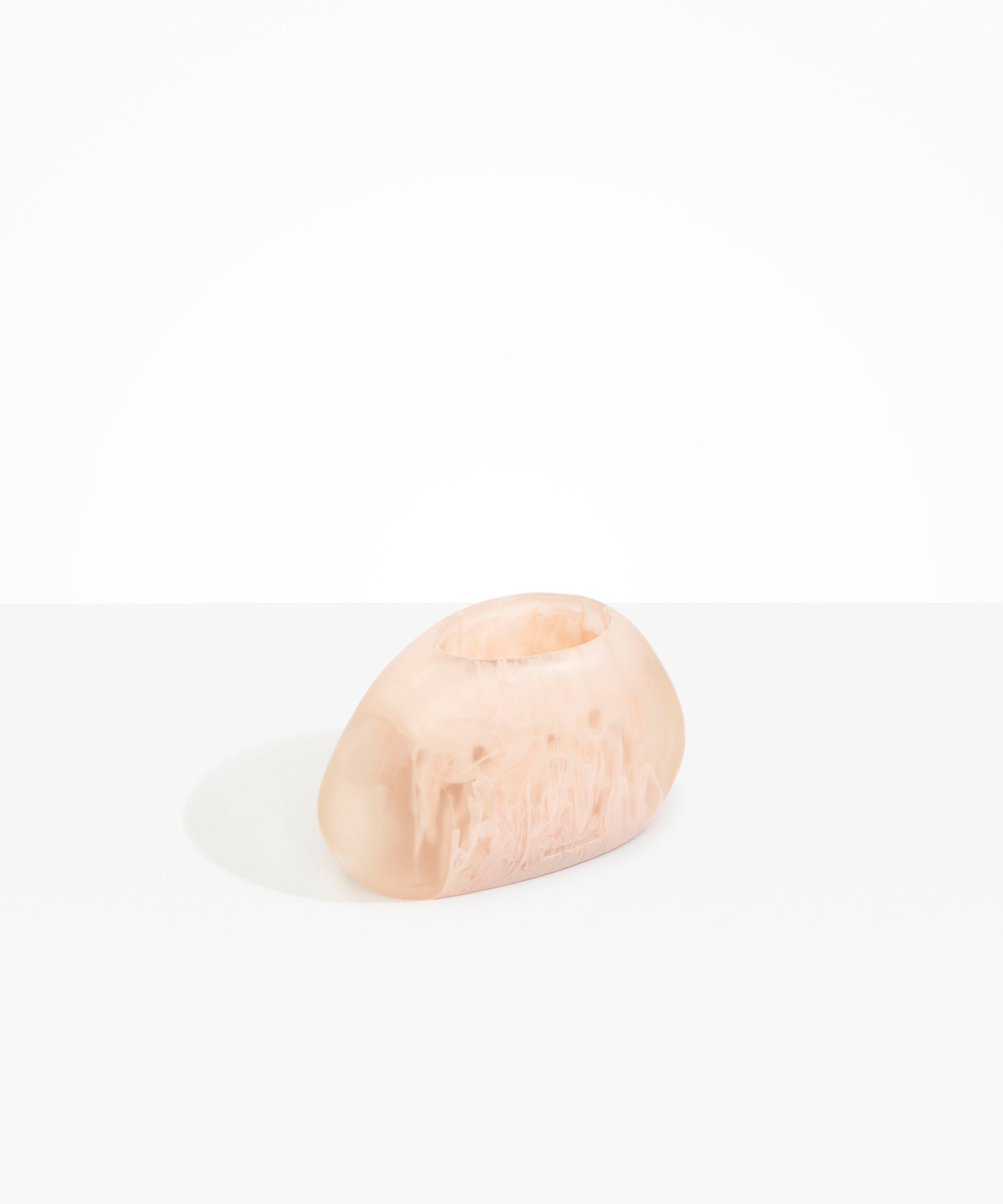 Dinosaur Designs VASRCKOVL oval rock vase ROSE SWIRL 