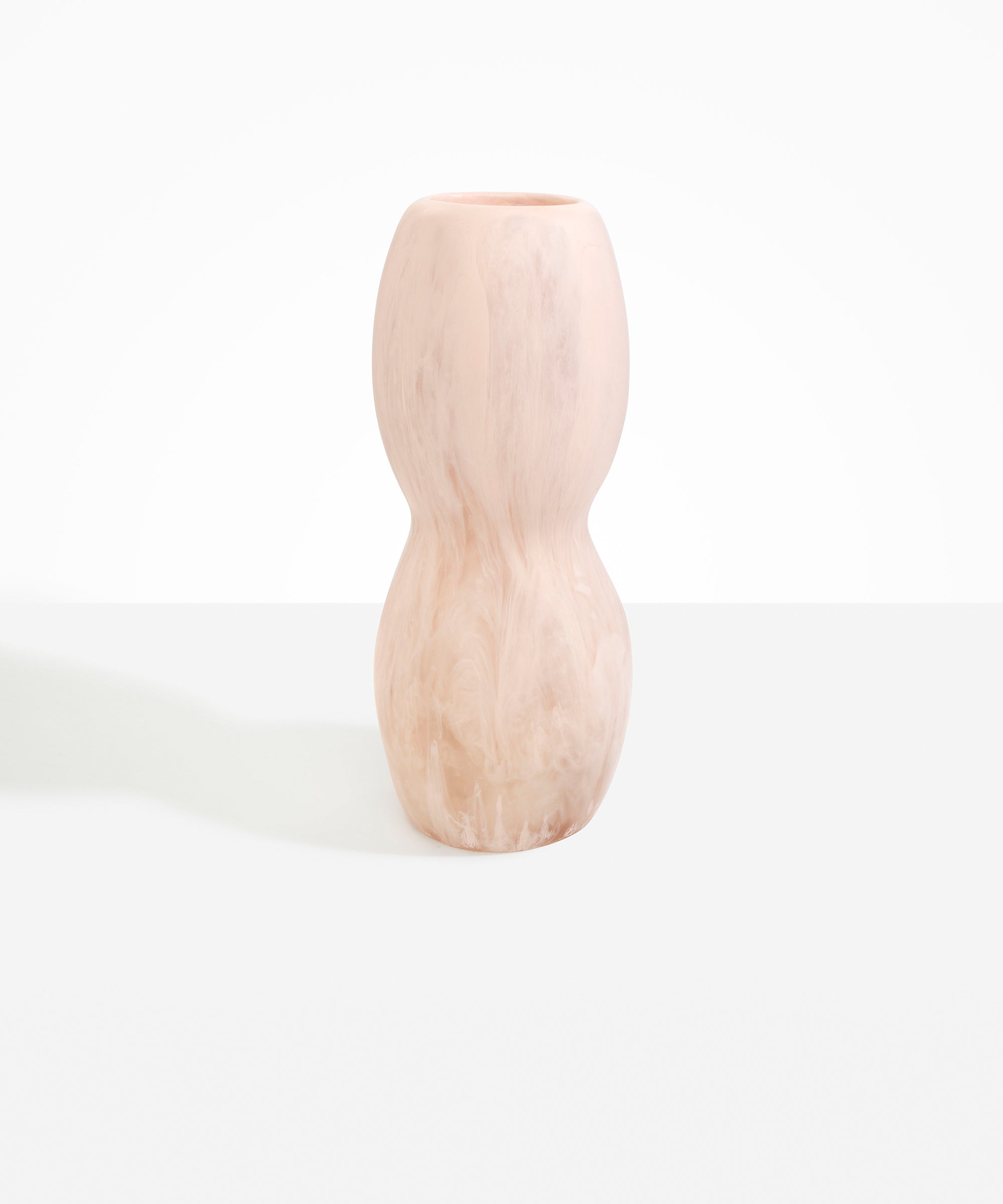 Dinosaur Designs Rock Totem Vase in Rose Swirl color resin