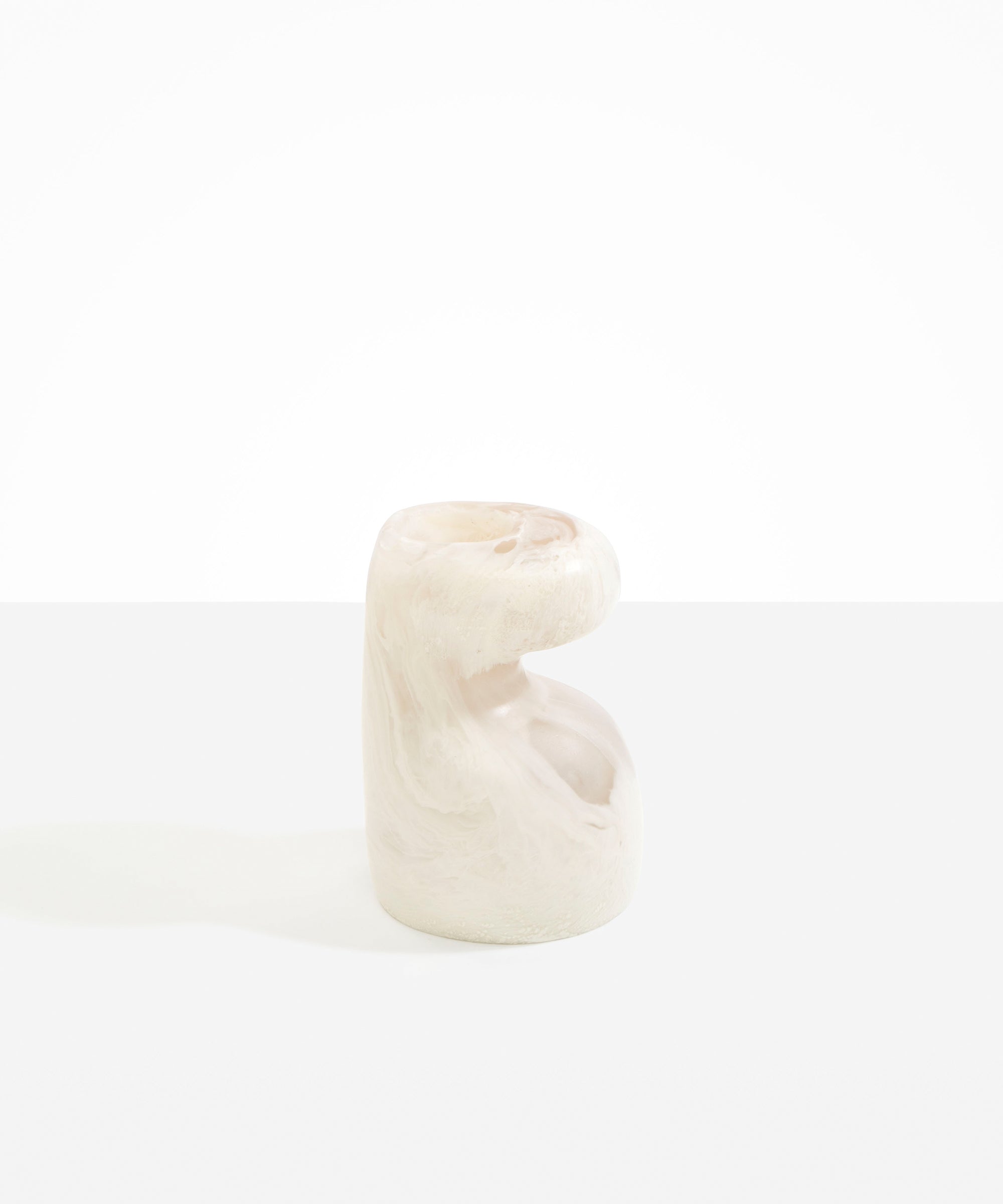 Dinosaur Designs Mungbean Vase in Chalk Swirl Colour resin