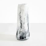 Dinosaur Designs Tall Pebble Vase in White Marble Colour resin.