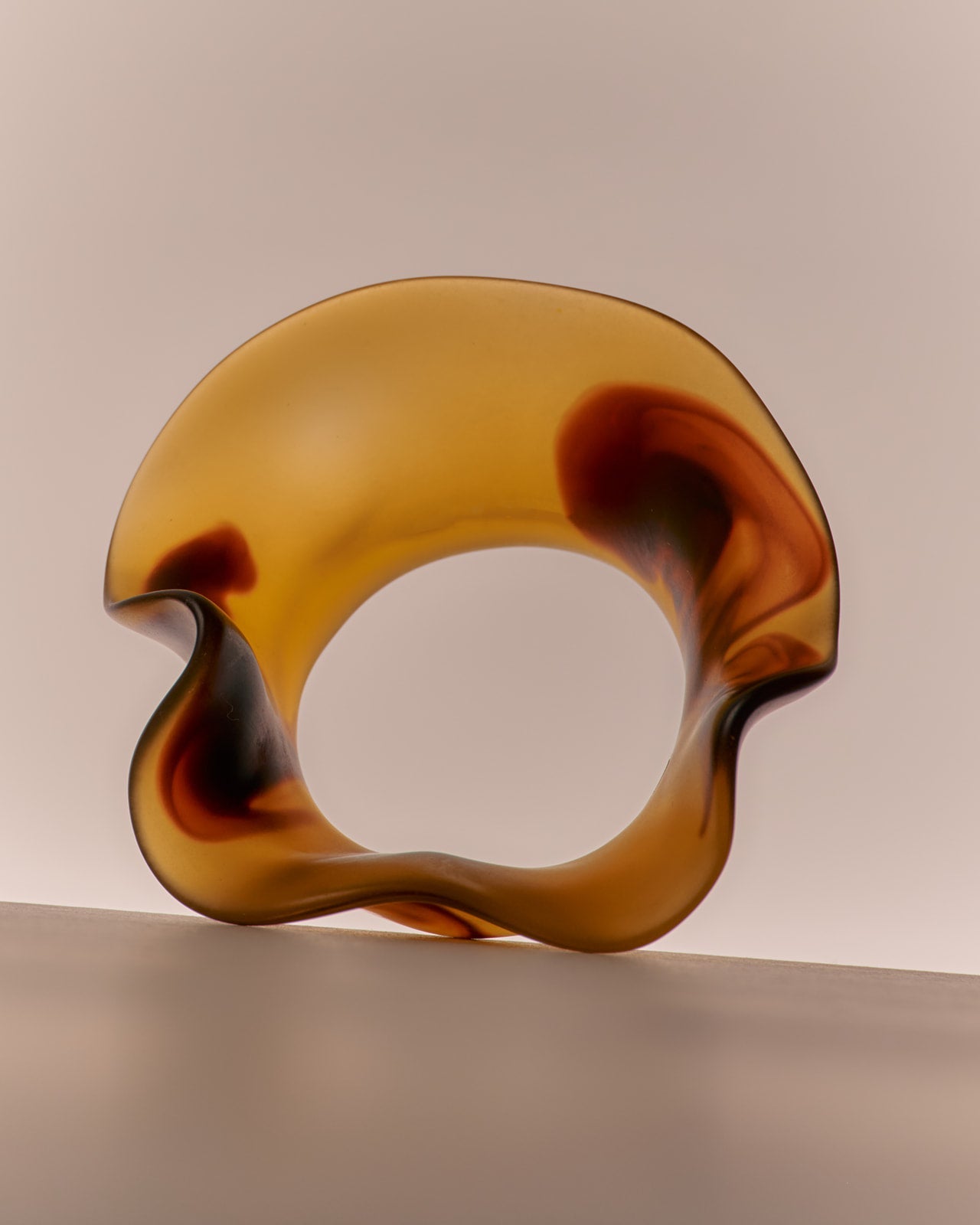 Large brown orchid cuff bangle