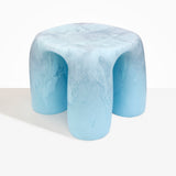 Dinosaur Designs 4 Leg Rock Tower Table in Pool blue color resin