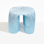 Dinosaur Designs 4 Leg Rock Tower Table in Pool blue colour resin