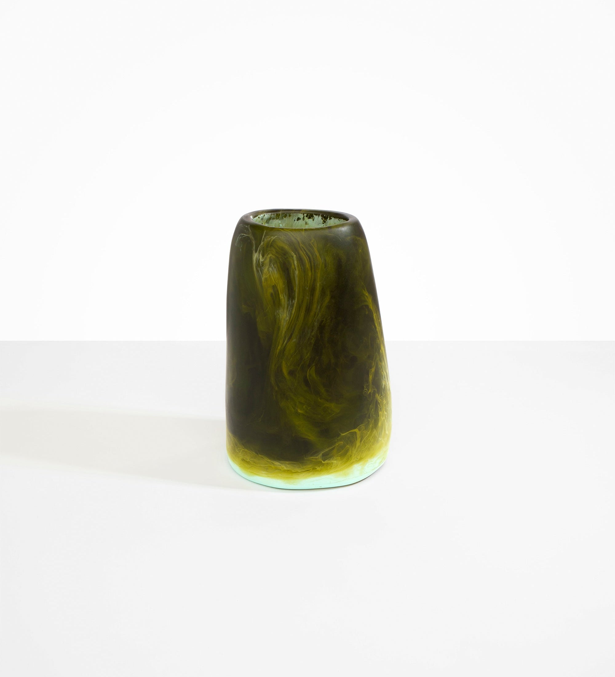 Dinosaur Designs Large Pebble Vase Vases in Malachite Colour resin