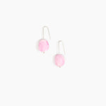 Dinosaur Designs Earth Wire Earrings in Shell Pink Colour resin with 925 Sterling Silver Material.