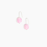 Dinosaur Designs Earth Wire Earrings in Shell Pink Colour resin with 925 Sterling Silver Material..