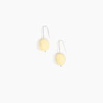 Dinosaur Designs Earth Wire Earrings in Lemon Colour resin with 925 Sterling Silver Material.
