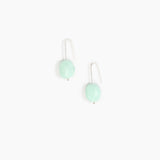 Dinosaur Designs Earth Wire Earrings in Mint Colour resin with 925 Sterling Silver Material.