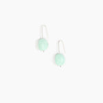 Dinosaur Designs Earth Wire Earrings in Mint Colour resin with 925 Sterling Silver Material