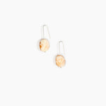 Dinosaur Designs Earth Wire Earrings in Light Horn Colour resin with 925 Sterling Silver Material.