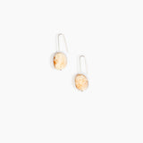 Dinosaur Designs Earth Wire Earrings in Light Horn Colour resin with 925 Sterling Silver Material.