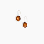 Dinosaur Designs Earth Wire Earrings in Dark Horn Colour resin with 925 Sterling Silver Material.