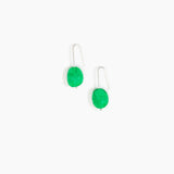 Dinosaur Designs Earth Wire Earrings in Leaf Colour resin with 925 Sterling Silver Material