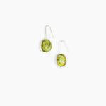 Dinosaur Designs Earth Wire Earrings in Malachite Colour resin with 925 Sterling Silver Material.