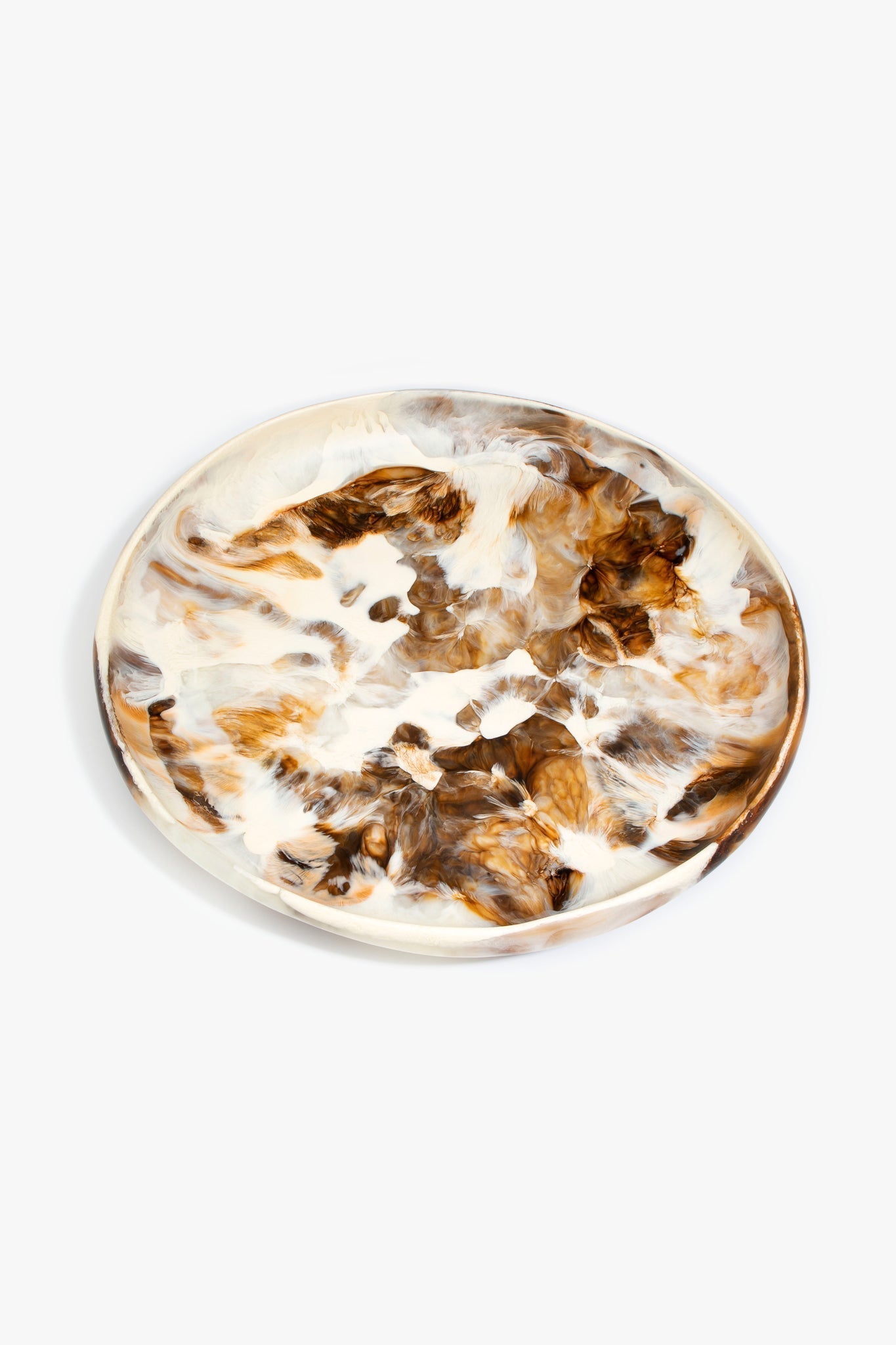 Dinosaur Designs BWLERTXLG Extra Large Earth Bowl in Light Horn brown colour resin.